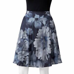 Ralph Lauren Silk Skirt Womens 10 Floral Lined Flowy A-Line Classic Vintage 90s